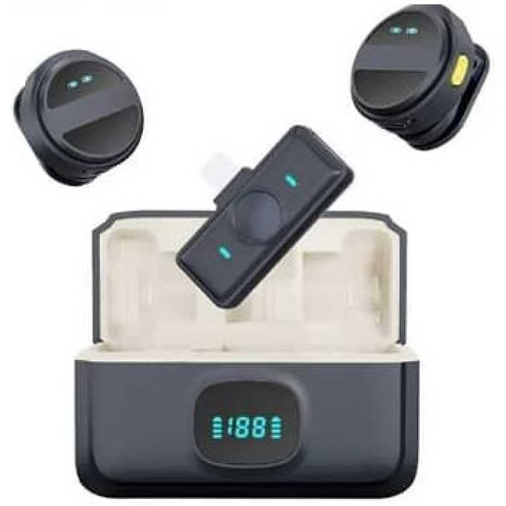 Picture of SX21 Wireless Microphone Copy of Hollyland Lark M2. Interview, Live Broadcast, Audio Video Recording Clip on Collar Microphone. Noise Reduction Lavalier Lapel Mini Microphone