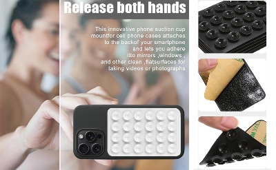 Picture of Silicone Phone Holder – Adhesive Suction Mount, Anti-Slip Hands-Free Stand
