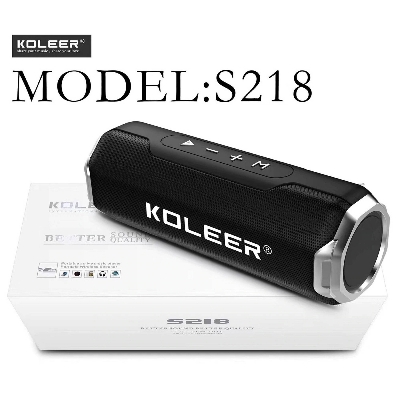 Picture of KOLEER S218 New Bluetooth Speaker 1200 mAh Battery Outdoor Portable Sound Box HD Stereo Sound Bass Subwoofer Loudspeaker For CENTER