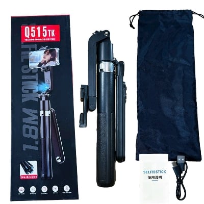 Picture of Q515TK Auto Face Tracking Selfie Stick Tripod with Wireless Remote Control Smart Auto AI Tracking Stabilizer Gimbal (5.8) foot