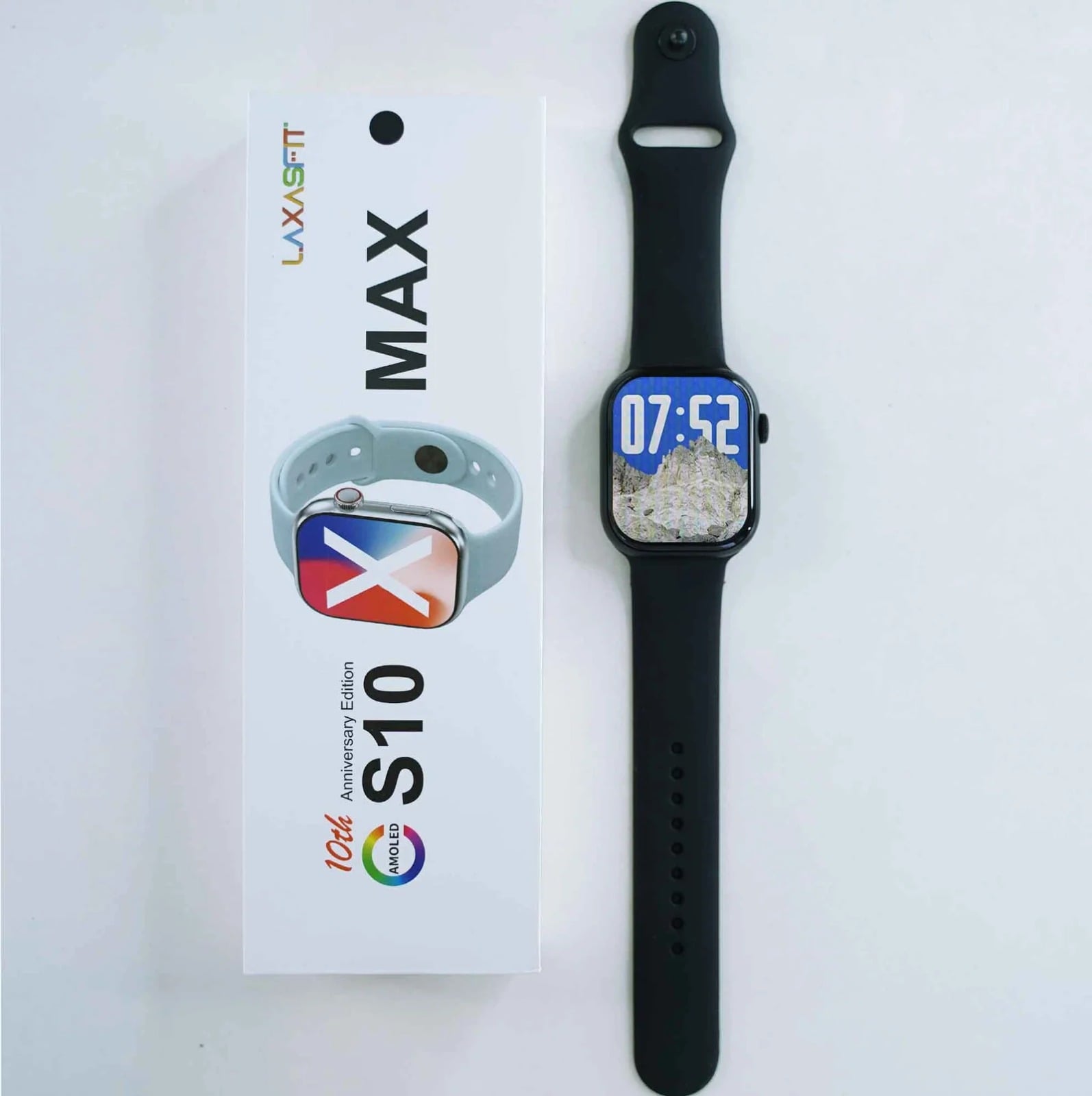 Picture of S10 Max  Smart Watch 2.29 Inch AMOLED Display NFC Bluetooth Call Wireless Charging Black