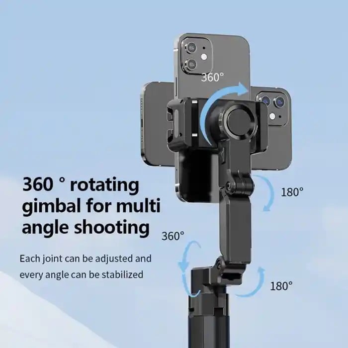 Picture of C16 Handheld Gimbal Stabilizer AI Face Tracking Smart Stabilizer Selfie Stick Tripod & Wireless Remote
