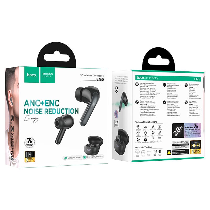 Picture of Hoco EQ5 ANC+ENC Noise  Reduction TWS Earbuds