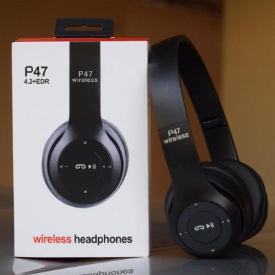 Picture of P47 Foldable Wireless Bluetooth Headphones with Stereo Sound and Headband
