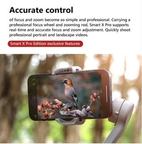 Picture of Smart X 3-Axis Gimbal Stabilizer Foldable Selfie Stick APP Control Handheld Stabilizer for Cell Phone Smartphone Mobile