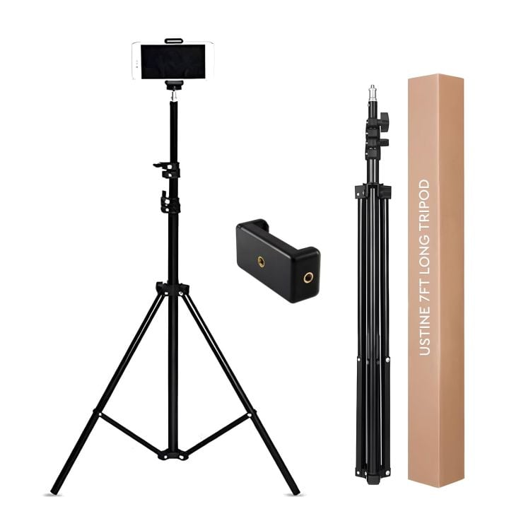 Picture of 7-Foot Tripod Stand with Free Mobile Holder Included - Ideal for Mobile Devices and Content Creation
