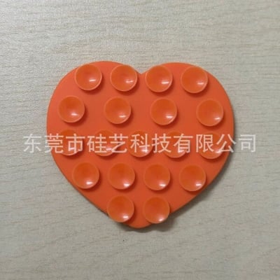 Picture of New Heart-Shaped Silicone Double-Sided Suction Cup 19-Piece Heart-Shaped Silicone Suction Cup Sticker Multi-Functional Mobile Phone Holder