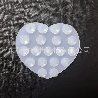 Picture of New Heart-Shaped Silicone Double-Sided Suction Cup 19-Piece Heart-Shaped Silicone Suction Cup Sticker Multi-Functional Mobile Phone Holder