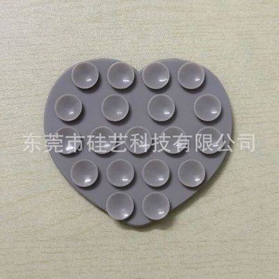 Picture of New Heart-Shaped Silicone Double-Sided Suction Cup 19-Piece Heart-Shaped Silicone Suction Cup Sticker Multi-Functional Mobile Phone Holder