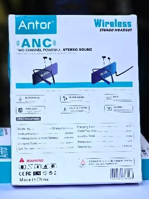 Picture of 200H Neckband Antor Luxury Wireless Earphone Bluetooth 5.4 Voice Change magnetic on/Off Type C port