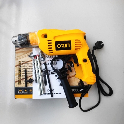 Picture of Orin 2000W Electric Impact Drill Machine with 13mm Metal Chuck & 6.5mm Drill Bits – Heavy Duty DIY Tool - Multicolor
