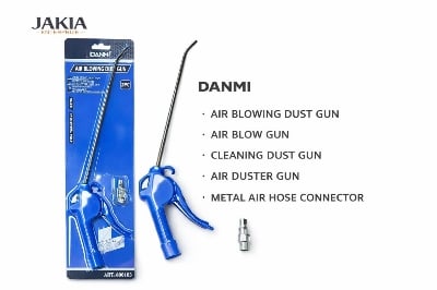 Picture of DANMI Air Blowing Dust Gun 2PC Set – Air Duster Cleaning Gun with Metal Hose Connector - Blue