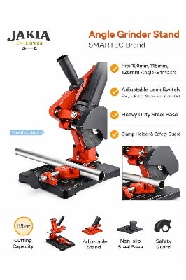Picture of 115mm Multifunctional Angle Grinder Stand – Metal Cutting Support Bracket Holder - Red