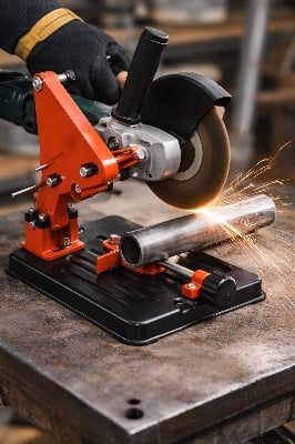Picture of 115mm Multifunctional Angle Grinder Stand – Metal Cutting Support Bracket Holder - Red