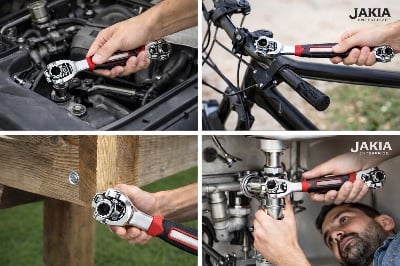 Picture of 48 in 1 Universal Socket Wrench – 360° Rotating Multi-Function Repair Tool - Red