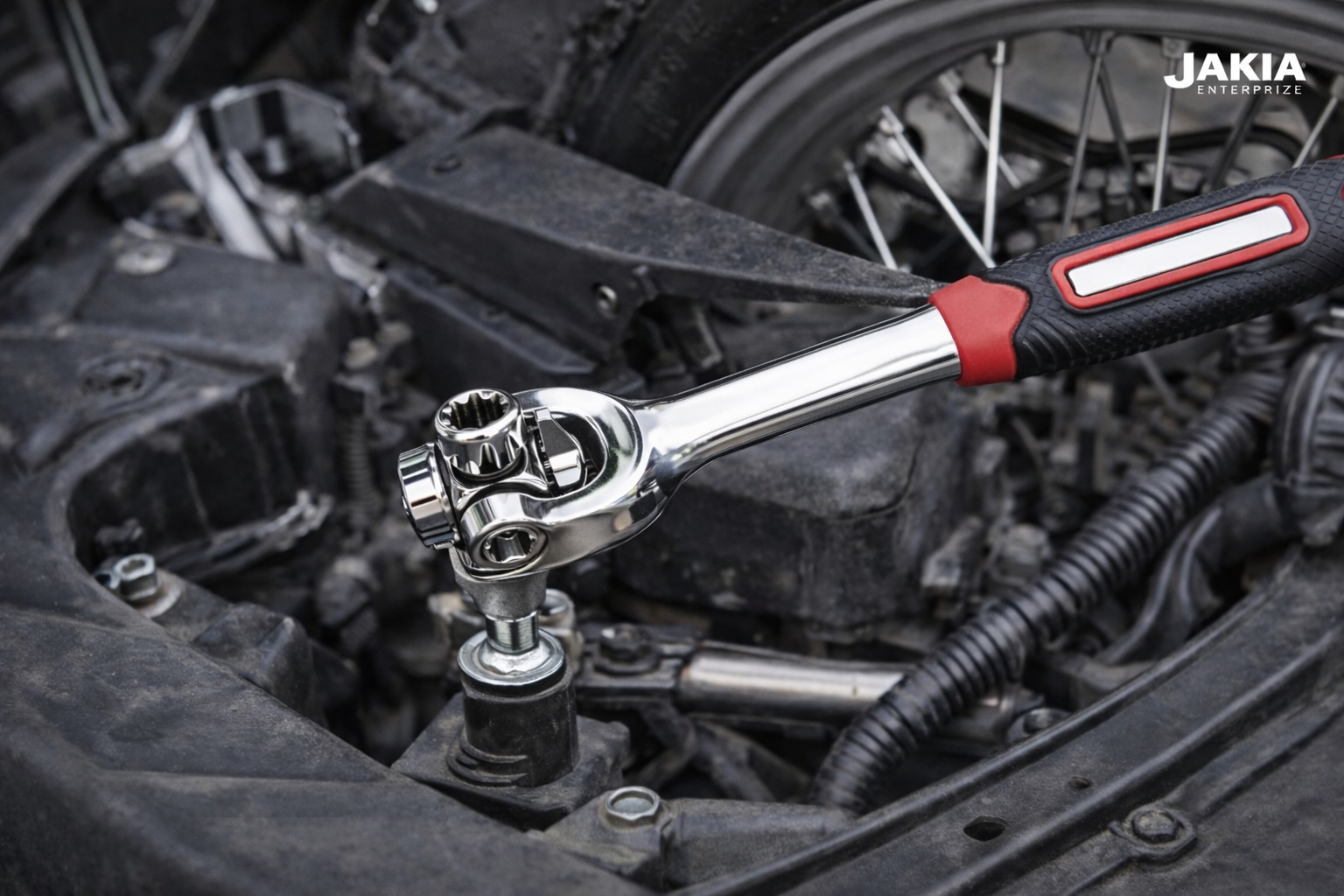 Picture of 48 in 1 Universal Socket Wrench – 360° Rotating Multi-Function Repair Tool - Red