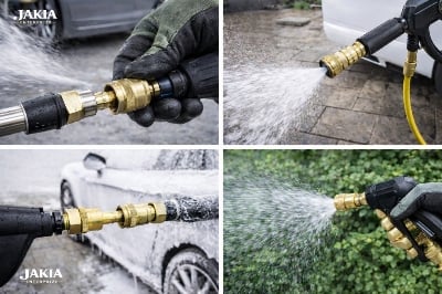 Picture of High Pressure Washing Machine Water Gun 1/4" Quick Connector – Brass Fitting - Gold