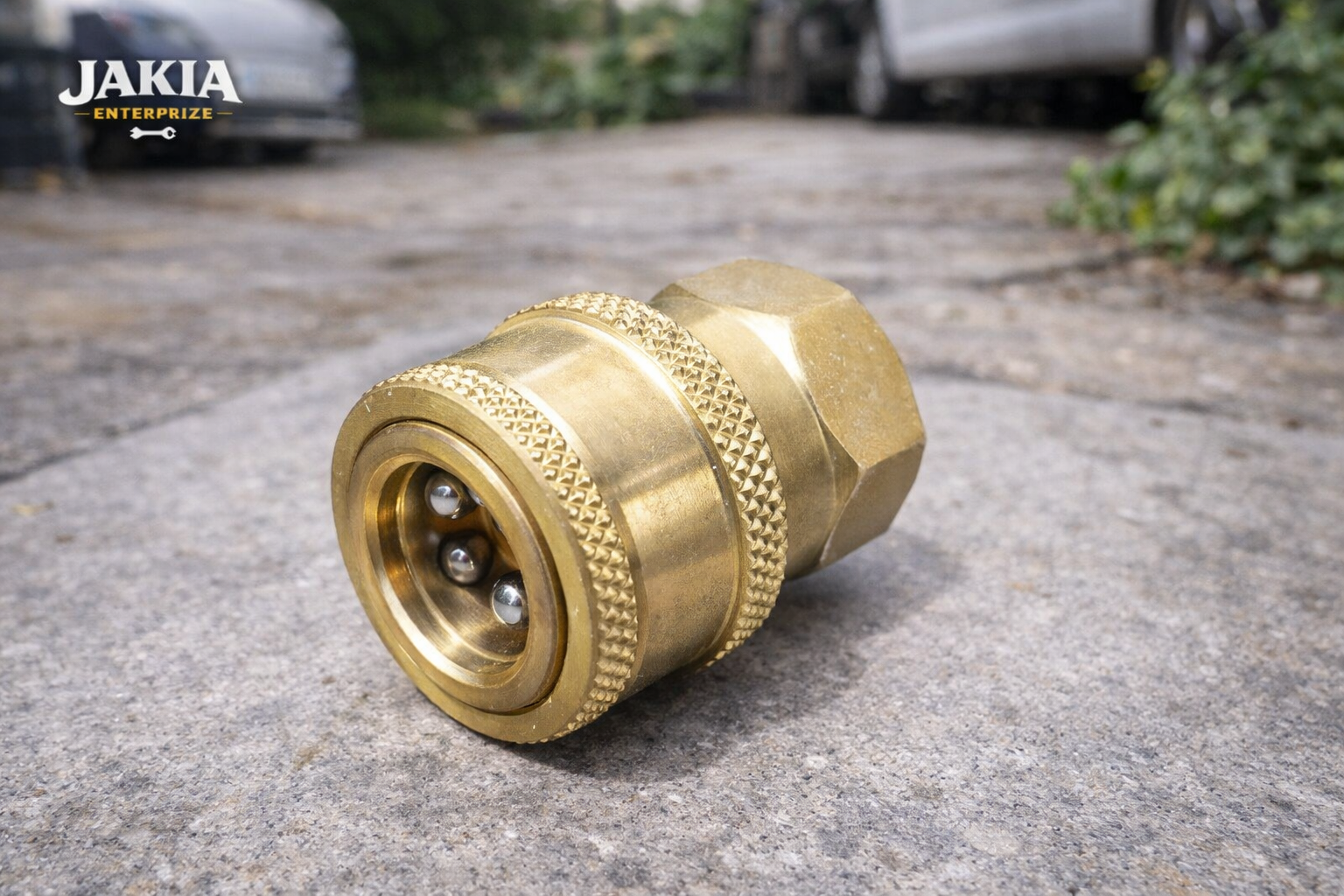 Picture of High Pressure Washing Machine Water Gun 1/4" Quick Connector – Brass Fitting - Gold