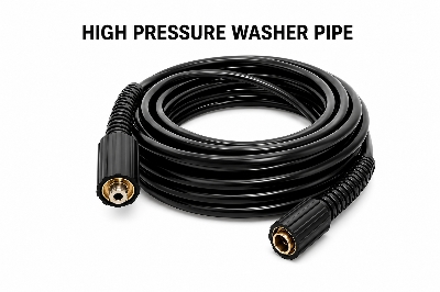 Picture of 10 Meter High Pressure Washer Pipe with 1/4 Inch Quick Connector | 2320 PSI Flexible Water Hose for Car & Bike Cleaning - Black
