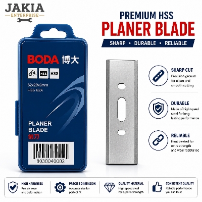 Picture of BODA Premium HSS Planer Blade 82x29x3mm | Sharp Durable Woodworking Cutter Blade for Electric Planer Machine - Blue