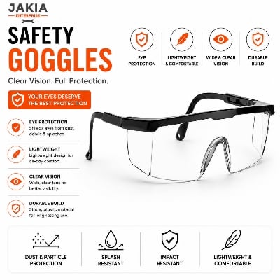 Picture of Safety Goggles Protective Eyewear Clear Safety Glasses Dust Splash & Impact Resistant - Multicolor