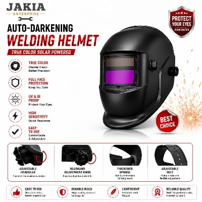 Picture of Auto Darkening Welding Helmet UV & IR Protection Safety Welding Mask Adjustable Headgear - Multicolor