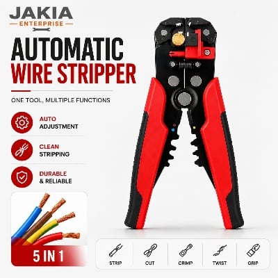 Picture of Multifunction Automatic Wire Stripper Tool - Heavy Duty Wire Cutter, Crimping & Cable Stripping Pliers for Electrician & DIY Use - Multicolor