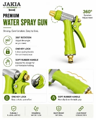 Picture of High Pressure Water Spray Gun Adjustable Garden Hose Nozzle Car Wash Watering Spray Gun with 4 Spray Modes