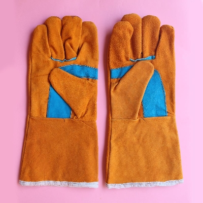 Picture of Pure Full Cow Leather Working Hand Gloves - Safety welding  Hand Gloves For Welders ,  Leather Safety  Gloves