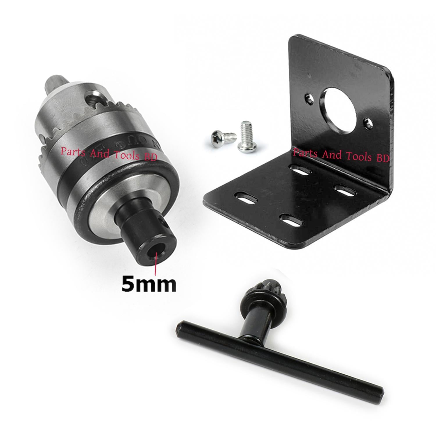 Picture of Lathe B10 Taper Drill Chuck With Mounting Bracket Set For D775 Motor (0.6 - 6.0 mm Bit Supported) (Multicolor)