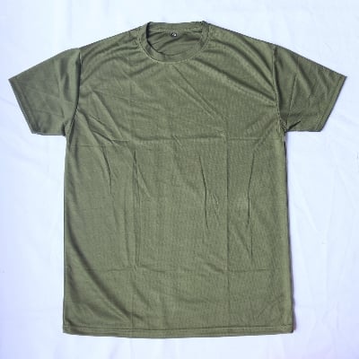Picture of Olive Green Short Sleeve jersey T-shirt For men