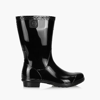 Picture of Understated Waterproof Gum BootMen's Black Outdoor Rain Boots Wearresistant Antiscratch Rain Boots Nonslip Platform Rain Boots Progressively Better