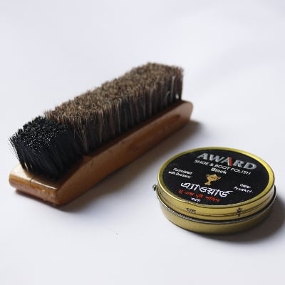 Picture of Leather Walking Boot Care Kit Shoe Polish + Single Sided Brush For Shoes Cleaning - Preserve Leather Boots Comprehensive Care Kit