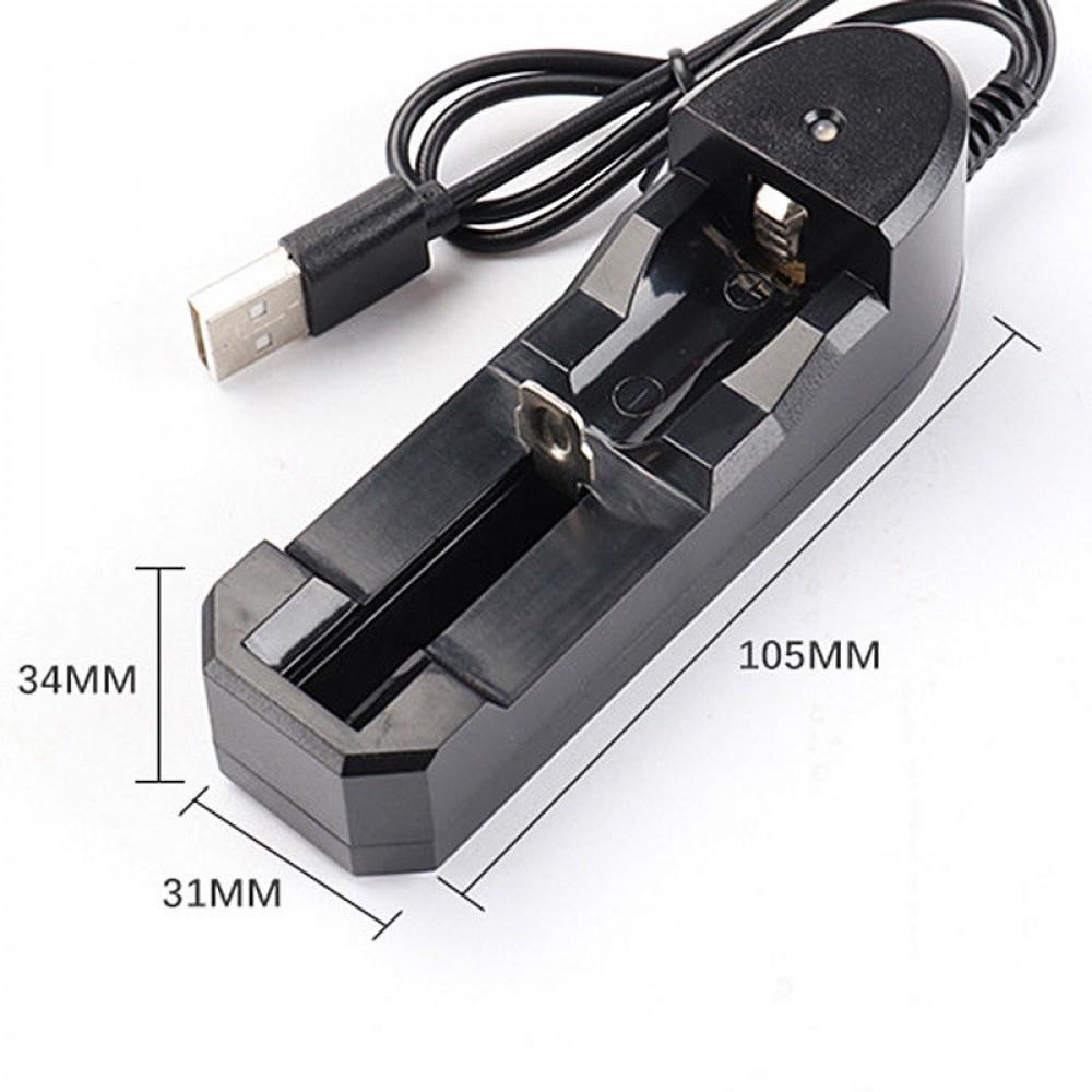 Picture of Single Slots Battery Intelligent USB Charger For 3.7V 18650 / AA / AAA / 17650 / 16340 / 14500 & 10500 Batteries (Multicolor)