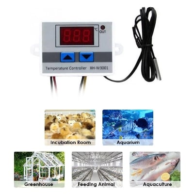 Picture of XH-W3001 220V 1500W Digital LED Display Temperature Controller Thermostat Control Switch (Multicolor)