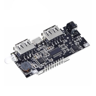 Picture of Dual USB 3.7V to 5V 1A & 2.1A Power Bank First Charger Module (Multicolor)