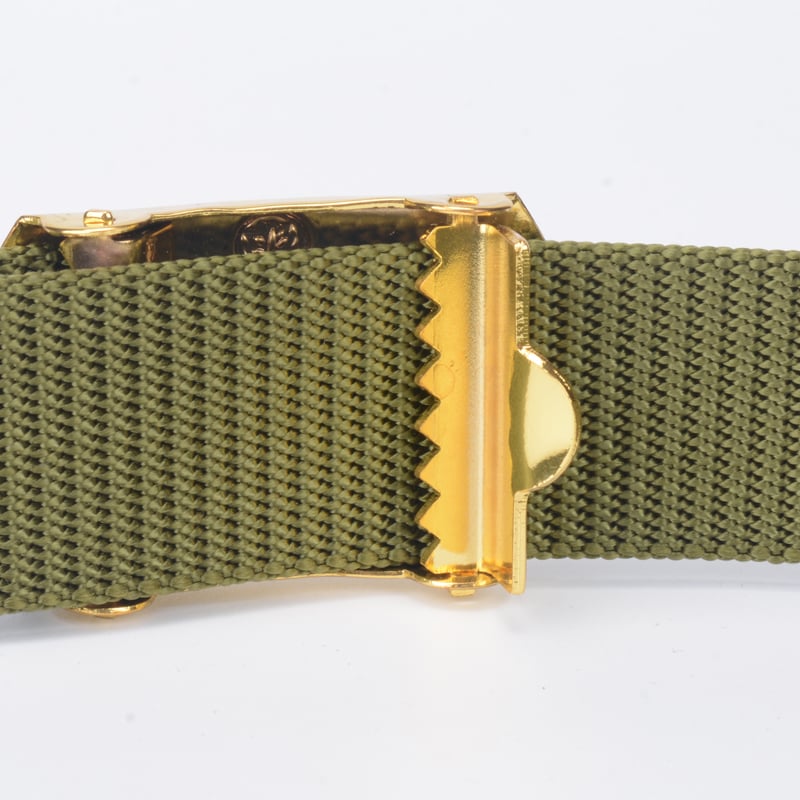 Picture of Emphasized Craftsmanship - Vintage Boy Scouts Solid Brass Belt Buckle and Green Canvas Belt - Stylish and Lenient - Indulge Luxe