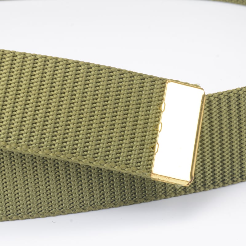 Picture of Emphasized Craftsmanship - Vintage Boy Scouts Solid Brass Belt Buckle and Green Canvas Belt - Stylish and Lenient - Indulge Luxe