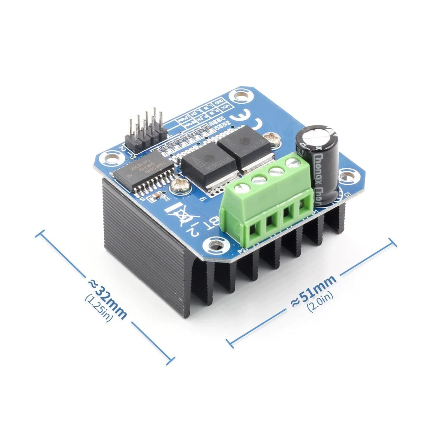 Picture of Double BTS7960 43A H-Bridge High-Power Stepper Motor Driver Module (Multicolor)