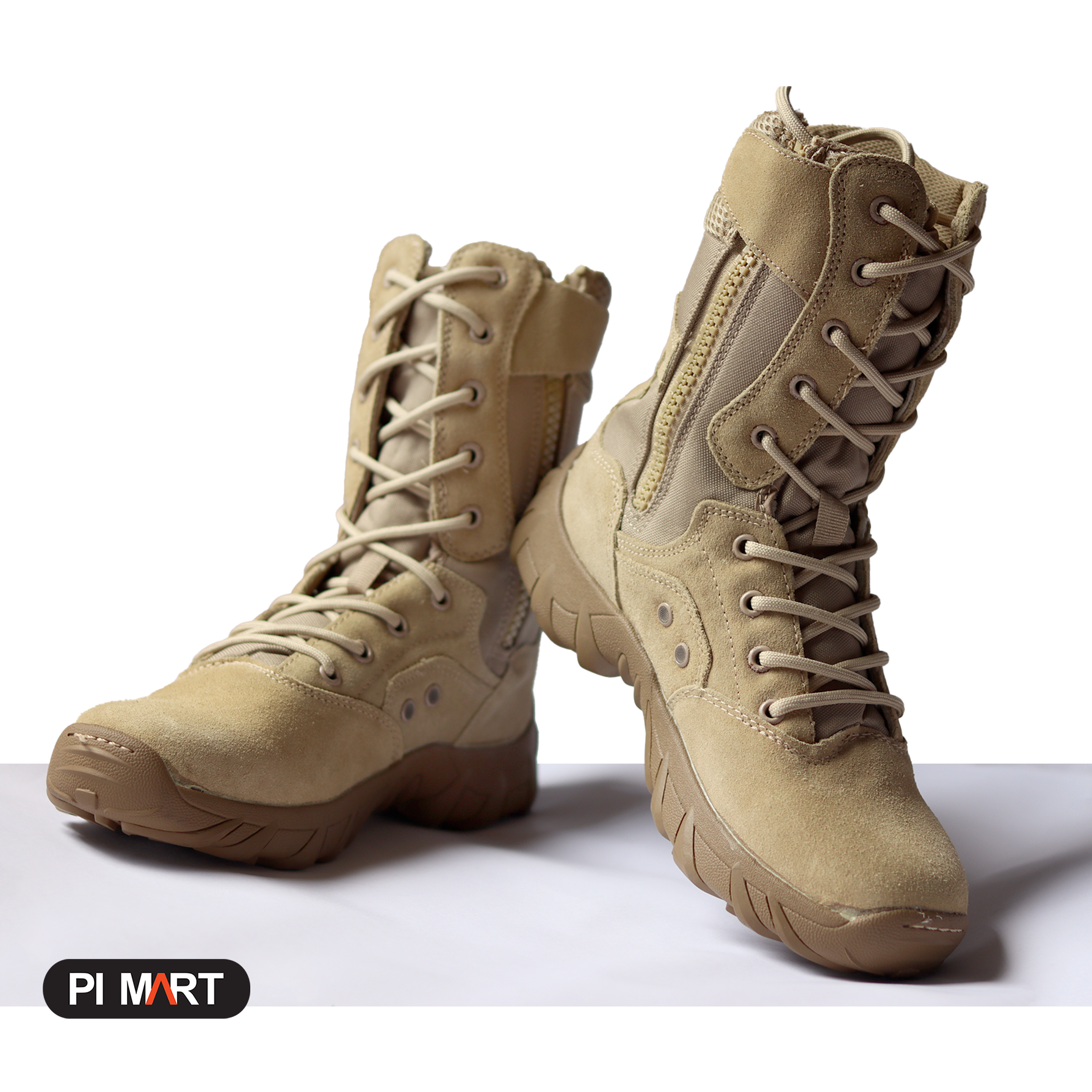 Picture of Enchanting - Sand Brown anklet boots for men-Military tactical long boots for men 100% Leather - Exceptionally beautiful and finely crafted