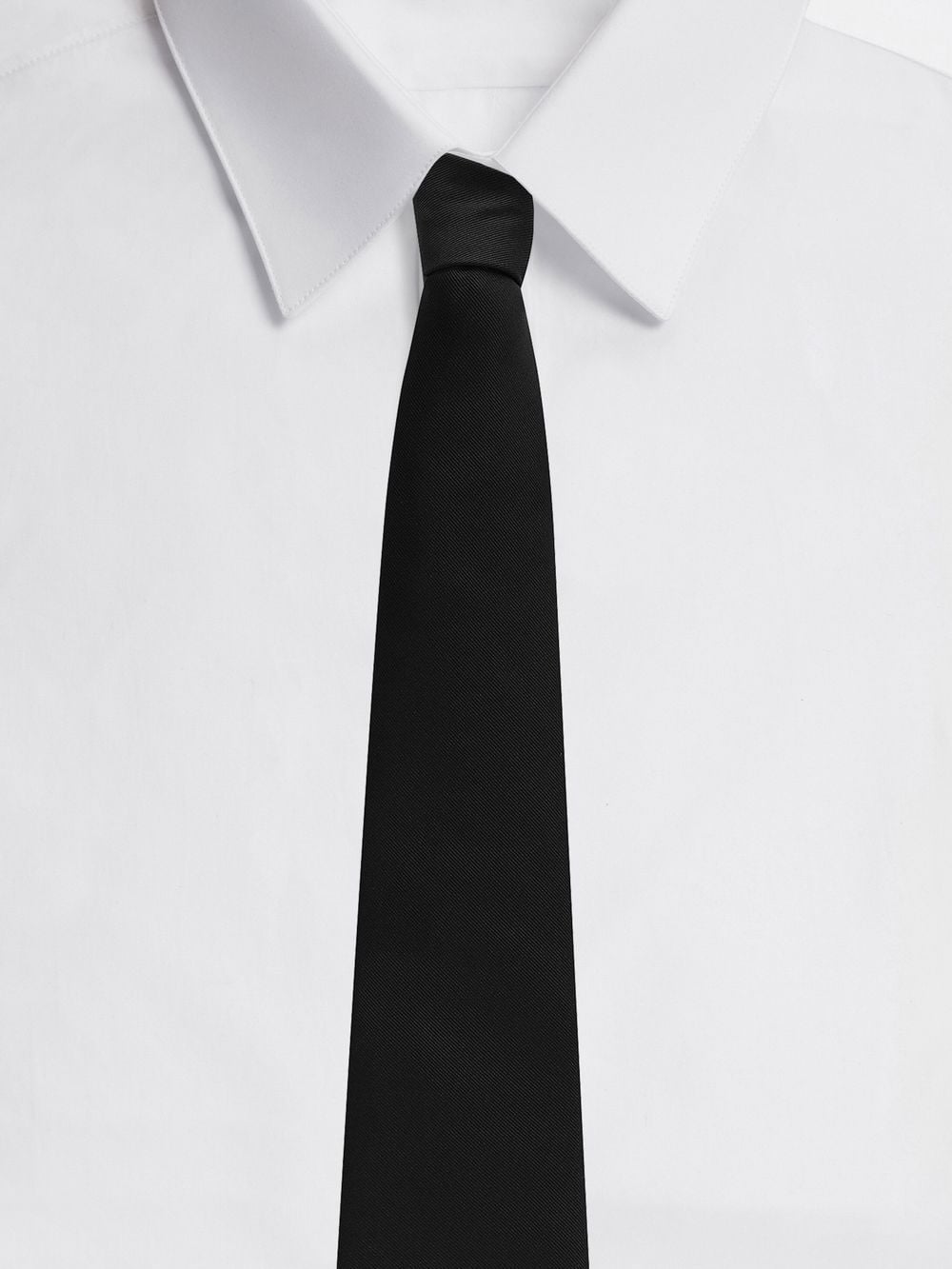 Picture of Men's Tie - Black -Men Tie Solid Black  Color Plain Tie