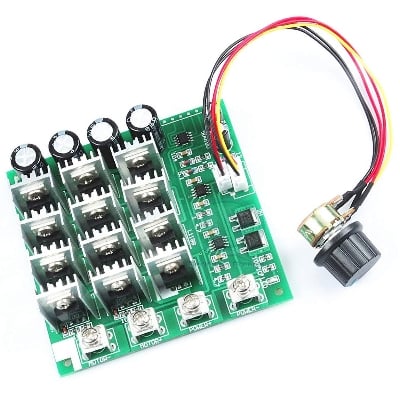 Picture of 60A High Power PWM Speed Controller / DC Dimer With Switch 9V to 60V For DC Motor or High Power LED (Multicolor)