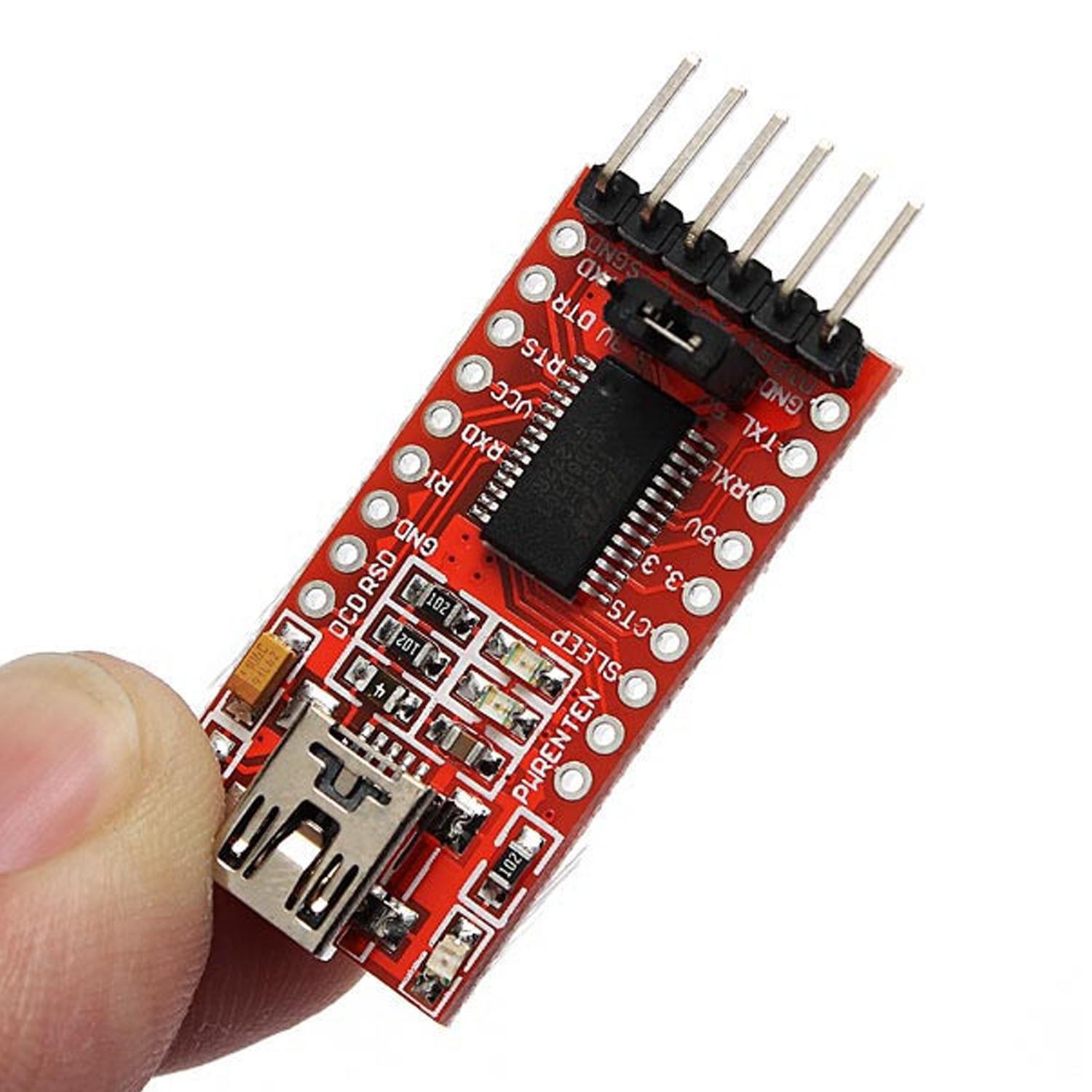 Picture of FT232RL FTDI USB to UART TTL Serial Converter Adapter Module For Arduino - Multi Plug - Multi Plug (Multicolor)