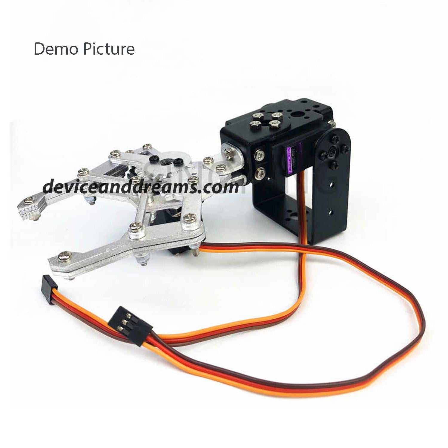 Picture of Robotic Arm Aluminium Mechanical Gripper Clamp Claw Mount Bracket Holder For Robotics Project (Silver)