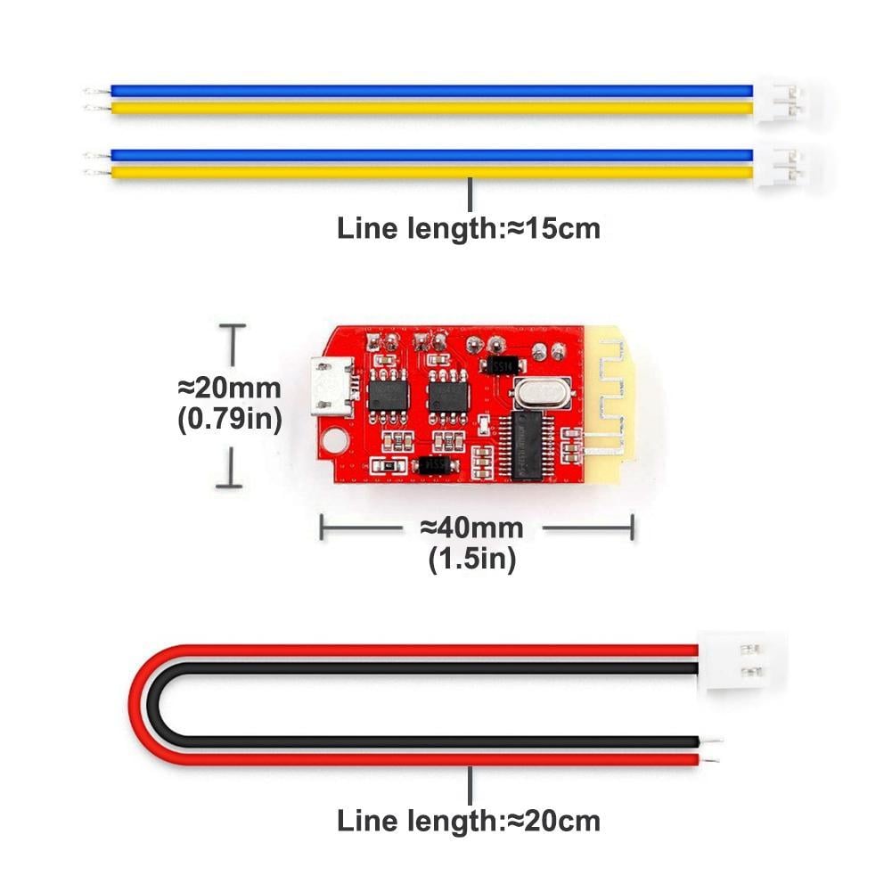 Picture of CT14 4.2 Bluetooth 5V 2A Mini Stereo Power Amplifier Board Module 5W+5W (Multicolor)