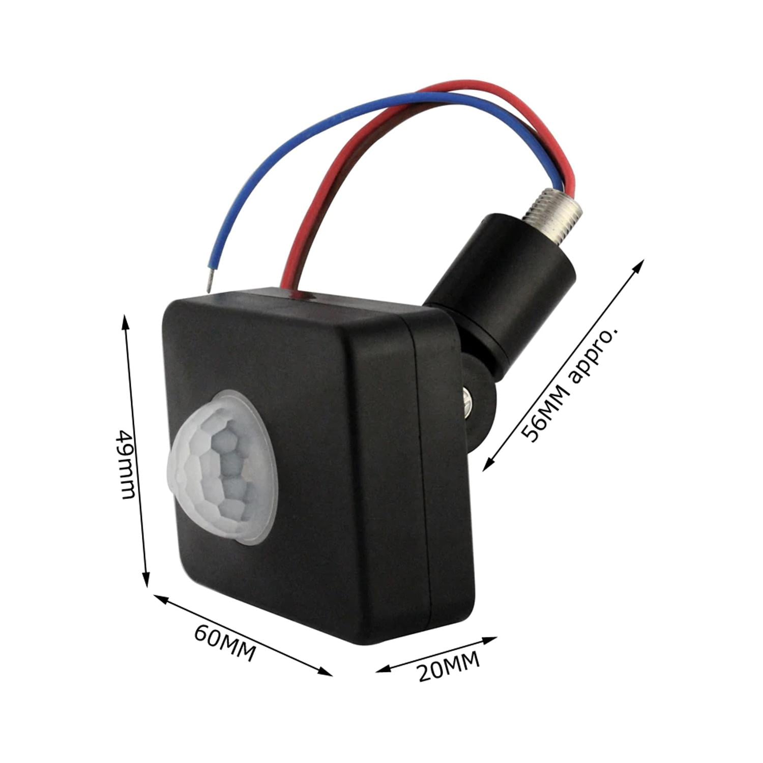 Picture of Motion Detector AC 110V 220V DC 12V PIR Sensor Wall Mount Motion Switch Automatic Infrared Body Lamp Light Timer Switch Outdoor (Multicolor)