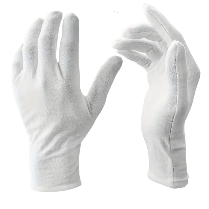 Picture of High quality comfortable White cotton Soft hand gloves- general purpose hand glove