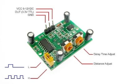 Picture of PIR Motion Sensor Detector Module HC-SR501 (Multicolor)