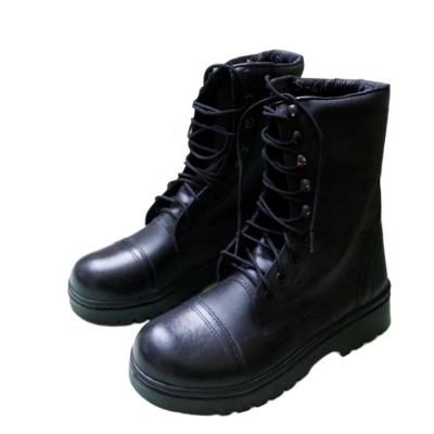 Picture of Leather Drill Hard sole Boots for Men - Cow Leather Black Boots - Leather Long Boots For Men Boots + Free Socks