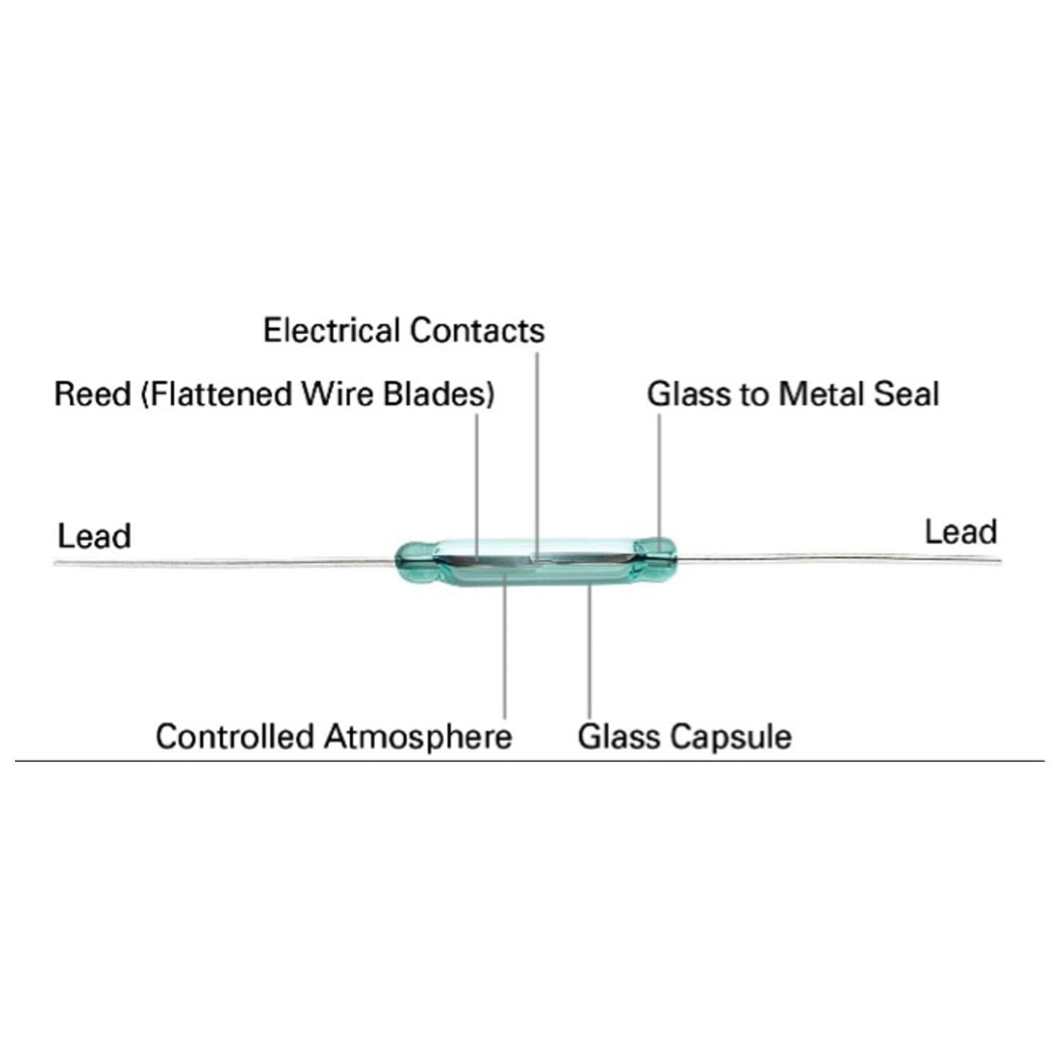 Picture of Magnet Sensor Switch / Glass Reed Switch (2 Pieces) - Normally Open (Multicolor)